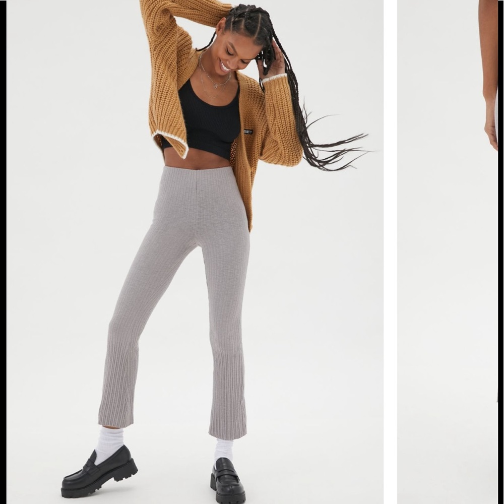 Urban Outfitters Rosie ribbed high-waisted flare